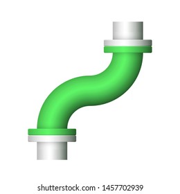Pipe icon and flange fitting for pipeline connection with valve and other pipe. Using for transportation liquid or gas i.e. crude, oil, natural gas, sewage, wastewater. Also for plumbing, irrigation.