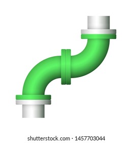 Pipe icon and flange fitting for pipeline connection with valve and other pipe. Using for transportation liquid or gas i.e. crude, oil, natural gas, sewage, wastewater. Also for plumbing, irrigation.
