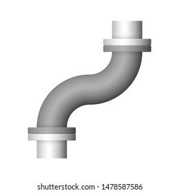 Pipe icon and flange fitting for pipeline connection with valve and other pipe. Using for transportation liquid or gas i.e. crude, oil, natural gas, sewage, wastewater. Also for plumbing, irrigation.