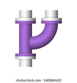 Pipe icon and flange fitting for pipeline connection with valve and other pipe. Using for transportation liquid or gas i.e. crude, oil, natural gas, sewage, wastewater. Also for plumbing, irrigation.