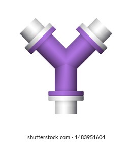 Pipe icon and flange fitting for pipeline connection with valve and other pipe. Using for transportation liquid or gas i.e. crude, oil, natural gas, sewage, wastewater. Also for plumbing, irrigation.