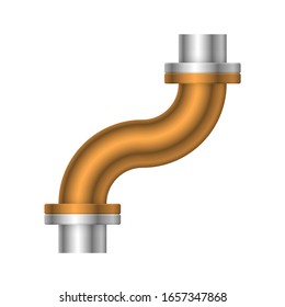 Pipe icon and flange fitting for pipeline connection with valve and other pipe. Using for transportation liquid or gas i.e. crude, oil, natural gas, sewage, wastewater. Also for plumbing, irrigation.