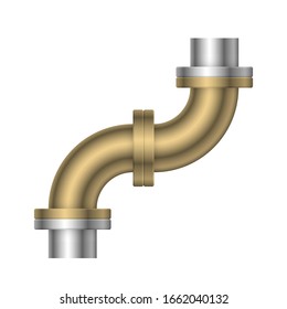 Pipe icon and flange fitting for pipeline connection with valve and other pipe. Using for transportation liquid or gas i.e. crude, oil, natural gas, sewage, wastewater. Also for plumbing, irrigation.