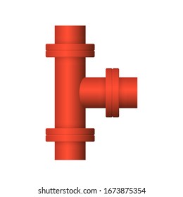 Vektorillustration für Stahlrohrstecker 
Design einzeln auf weißem Hintergrund.	