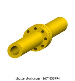 Vektorillustration für Stahlrohrstecker 
Design einzeln auf weißem Hintergrund.