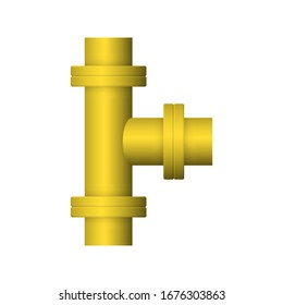 Icono vectorial del conector del tubo de acero 
diseño aislado en fondo blanco.