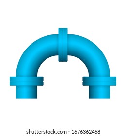 Icono vectorial del conector del tubo de acero 
diseño aislado en fondo blanco.