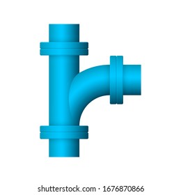 Pipe icon and flange fitting for pipeline connection with valve and other pipe. Using for transportation liquid or gas i.e. crude, oil, natural gas, sewage, wastewater. Also for plumbing, irrigation.