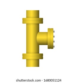 Vektorillustration für Stahlrohrstecker 
Design einzeln auf weißem Hintergrund.