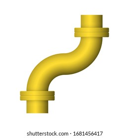 Icono vectorial del conector del tubo de acero 
diseño aislado en fondo blanco.