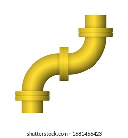 Icono vectorial del conector del tubo de acero 
diseño aislado en fondo blanco.