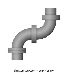 Pipe icon and flange fitting for pipeline connection with valve and other pipe. Using for transportation liquid or gas i.e. crude, oil, natural gas, sewage, wastewater. Also for plumbing, irrigation.