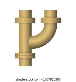 Pipe icon and flange fitting for pipeline connection with valve and other pipe. Using for transportation liquid or gas i.e. crude, oil, natural gas, sewage, wastewater. Also for plumbing, irrigation.