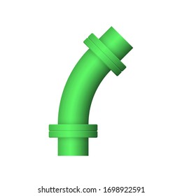 Icono vectorial del conector del tubo de acero 
 diseño aislado en fondo blanco.