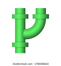 Pipe icon and flange fitting for pipeline connection with valve and other pipe. Using for transportation liquid or gas i.e. crude, oil, natural gas, sewage, wastewater. Also for plumbing, irrigation.