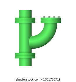 Icono vectorial del conector del tubo de acero 
 diseño aislado en fondo blanco.