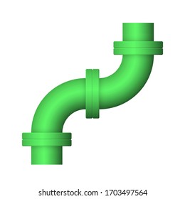 Icono vectorial del conector del tubo de acero 
diseño aislado en fondo blanco.