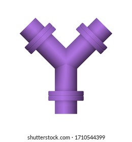 Pipe icon and flange fitting for pipeline connection with valve and other pipe. Using for transportation liquid or gas i.e. crude, oil, natural gas, sewage, wastewater. Also for plumbing, irrigation.
