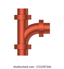 Pipe icon and flange fitting for pipeline connection with valve and other pipe. Using for transportation liquid or gas i.e. crude, oil, natural gas, sewage, wastewater. Also for plumbing, irrigation.