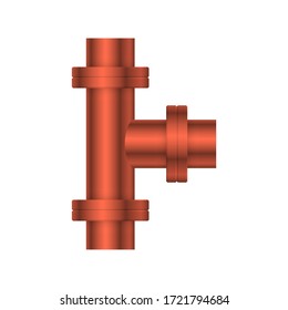 Pipe icon and flange fitting for pipeline connection with valve and other pipe. Using for transportation liquid or gas i.e. crude, oil, natural gas, sewage, wastewater. Also for plumbing, irrigation.