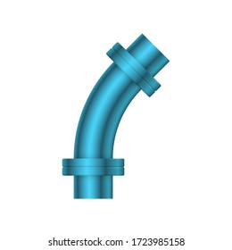 Pipe icon and flange fitting for pipeline connection with valve and other pipe. Using for transportation liquid or gas i.e. crude, oil, natural gas, sewage, wastewater. Also for plumbing, irrigation.
