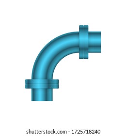Icono del vector del conector del tubo de acero 
diseño aislado de fondo blanco.
