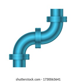 Pipe icon and flange fitting for pipeline connection with valve and other pipe. Using for transportation liquid or gas i.e. crude, oil, natural gas, sewage, wastewater. Also for plumbing, irrigation.