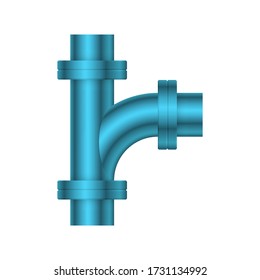 Pipe icon and flange fitting for pipeline connection with valve and other pipe. Using for transportation liquid or gas i.e. crude, oil, natural gas, sewage, wastewater. Also for plumbing, irrigation.