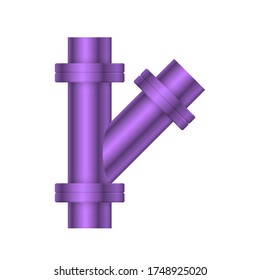 Pipe icon and flange fitting for pipeline connection with valve and other pipe. Using for transportation liquid or gas i.e. crude, oil, natural gas, sewage, wastewater. Also for plumbing, irrigation.