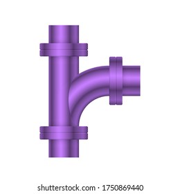 Pipe icon and flange fitting for pipeline connection with valve and other pipe. Using for transportation liquid or gas i.e. crude, oil, natural gas, sewage, wastewater. Also for plumbing, irrigation.