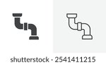 Pipe icon flat and simple set design