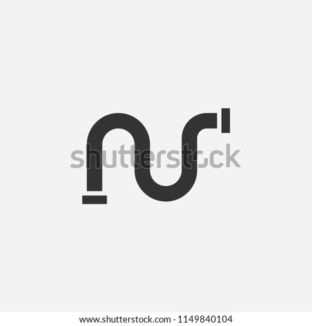Pipe icon illustration,vector plumbing sign symbol