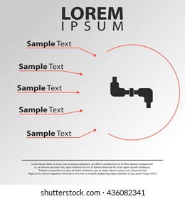 pipe icon. pipe infographics template