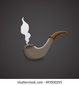 Pipe icon isolated on white background. Vector art.