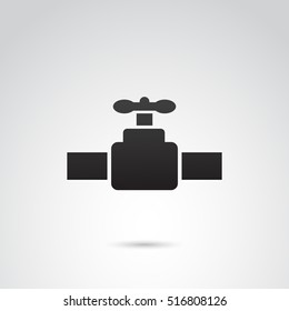 Pipe icon isolated on white background. Vector art.