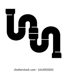 pipe icon isolated sign symbol vector illustration - high quality black style vector icons
