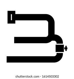 pipe icon isolated sign symbol vector illustration - high quality black style vector icons
