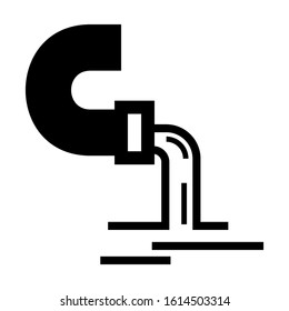 pipe icon isolated sign symbol vector illustration - high quality black style vector icons
