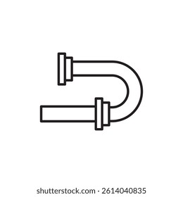 pipe icon line art vector