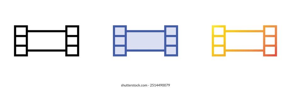 pipe icon. Linear, Blue Fill and Gradient Style Design Isolated On White Background