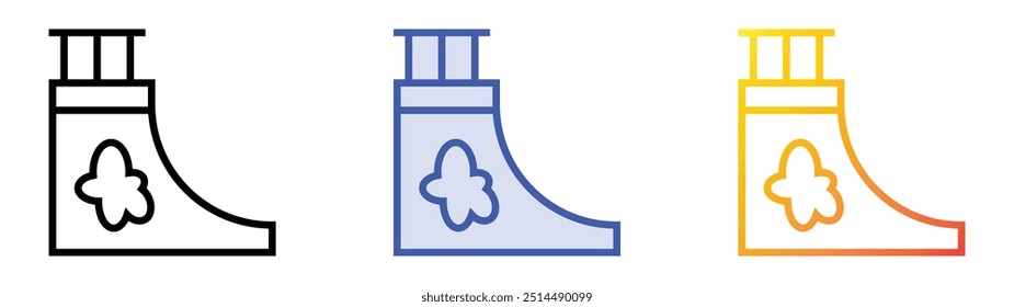 pipe icon. Linear, Blue Fill and Gradient Style Design Isolated On White Background