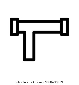 Icono de tubería o logotipo símbolo de signo aislado ilustración vectorial - iconos vectoriales de estilo negro de alta calidad
