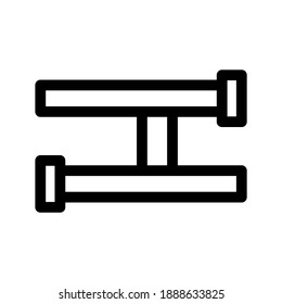 Icono de tubería o logotipo símbolo de signo aislado ilustración vectorial - iconos vectoriales de estilo negro de alta calidad
