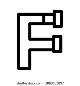 Icono de tubería o logotipo símbolo de signo aislado ilustración vectorial - iconos vectoriales de estilo negro de alta calidad
