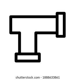 Icono de tubería o logotipo símbolo de signo aislado ilustración vectorial - iconos vectoriales de estilo negro de alta calidad
