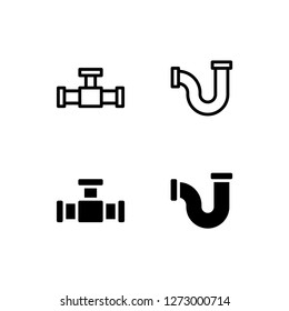 Pipe Icon Logo Vector Symbol. Plumbing Icon
