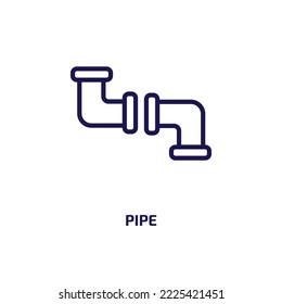 pipe icon from nautical collection. Thin linear pipe, water, pipeline outline icon isolated on white background. Line vector pipe sign, symbol for web and mobile