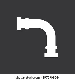 pipe icon on grey background