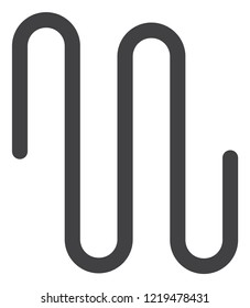 Pipe icon on a white background. Isolated pipe symbol with flat style.