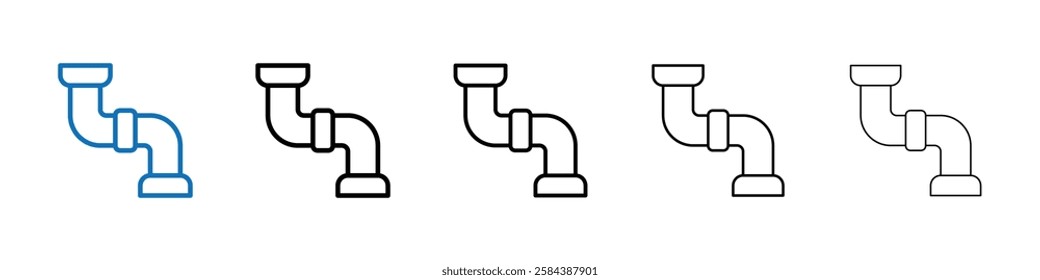 pipe icon Outline vector logo for web ui